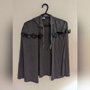 Grey Hooded Cape  Costume